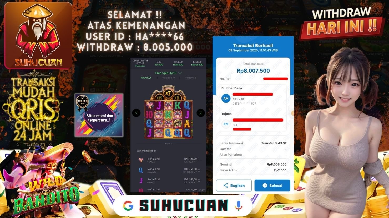 SUHUCUAN JACKPOT SLOT WILD BANDITO